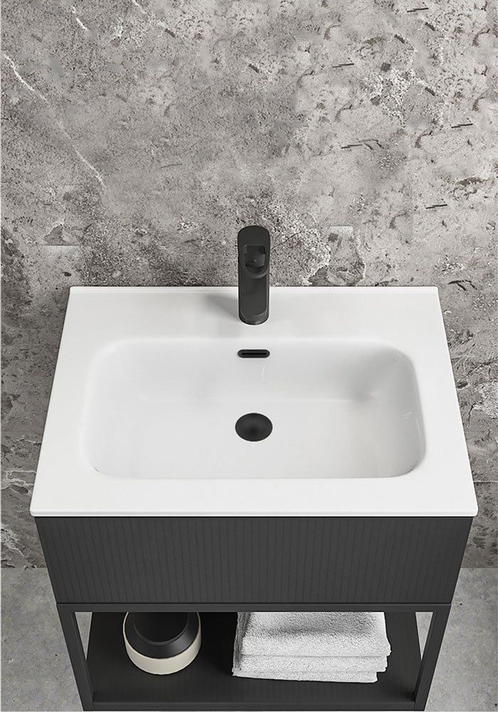 S Line σετ μπάνιου με μεταλλική βάση & φωτιζόμενο καθρέπτη - Image 2